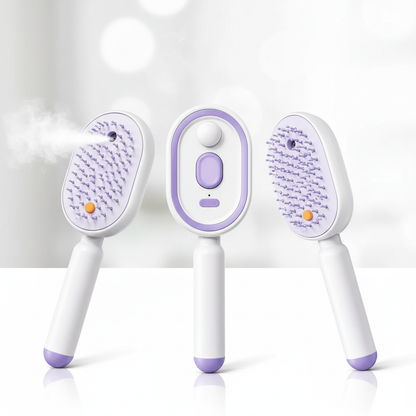 【Not straightened】Electric Spray Air Cushion Massage Comb, Self-Cleaning Anti-Tangle Hair Brush, Anti-Static Volumizing Scalp Massage Brush for Dry Frizzy Hair Care, No Essential Oil Included