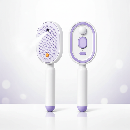 【Not straightened】Electric Spray Air Cushion Massage Comb, Self-Cleaning Anti-Tangle Hair Brush, Anti-Static Volumizing Scalp Massage Brush for Dry Frizzy Hair Care, No Essential Oil Included