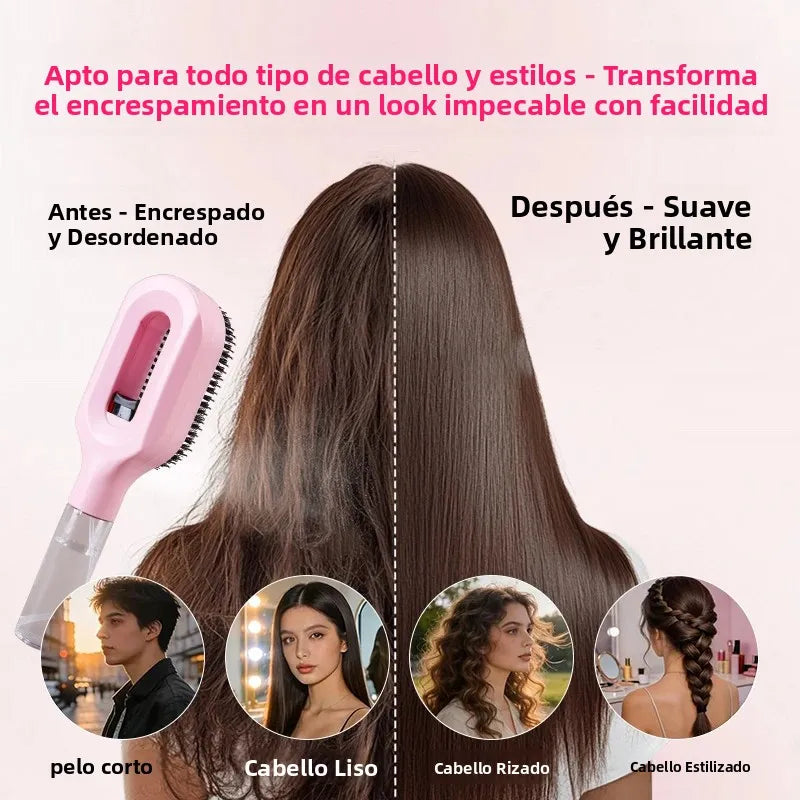 Set de Peinado Profesional 4 Piezas – Cepillo, Peine y Control de Bordes